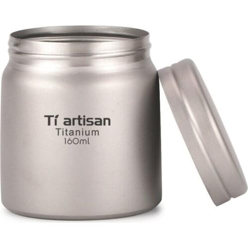 1Pcs Titanium EDC Storage Box Coffee Tea Cans Emergency Container Bottle Case 160ML