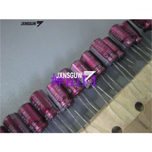 10PCS ELNA SILMIC II 10V47UF 6.3X11MM SILMICII 47UF 10V Red Robe audio electrolytic capacitor 47uF/10V