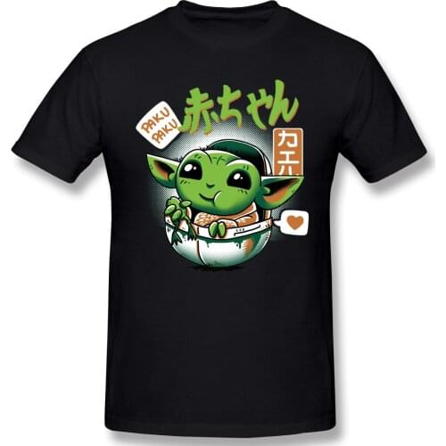 1050. Chibi Baby Alien Humor Graphic Mens Basic Short Sleeve T-Shirt R331 Tops Tees European Size