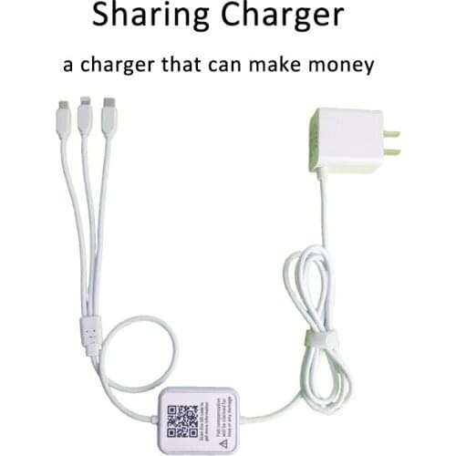 3 in 1 Share Charger Fast Cell Mobile Phone Charger Cable Rental Charging Adapter Cable For Restaurant Bar Coffee House