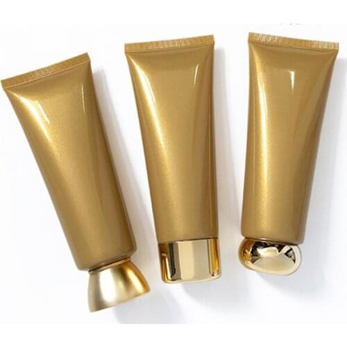 30X100g Cosmetic Empty golden Soft Tube golden Bottle Makeup Cream Lotion Shampoo Container with Cap,Unguent Containers Tube