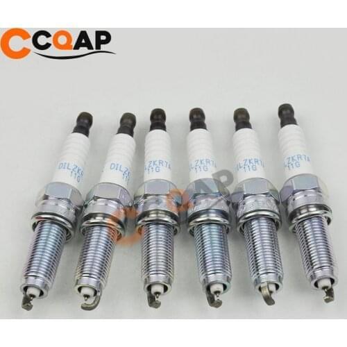 4-6pcs 12290-R71-L01 DILZKR7A11G Dual Iridium Spark Plug For Honda Accord 3.5L Odyssey Pilot DILZKR7A-11G 12290R71L01 4pcs