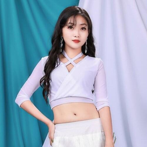 4-color belly dance tops sexy training practice dancing jacket oriental dancer costume woman ladies belly dance costume