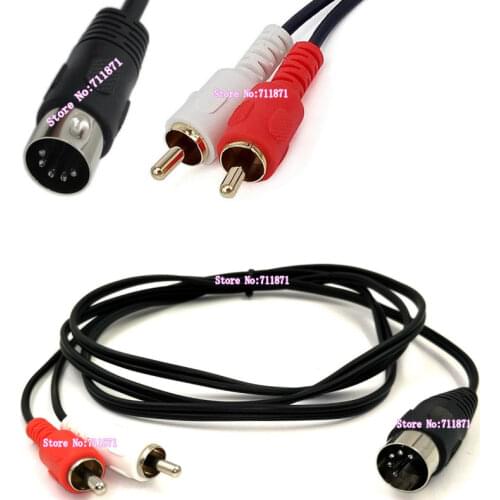 5P DIN 2 RCA Cable Line Two 2 RCA 5Pin Din Audio Line Cable 5 Pin Male Din 2 RCA Male Audio cable line wire 2 RCA 5P Din cable