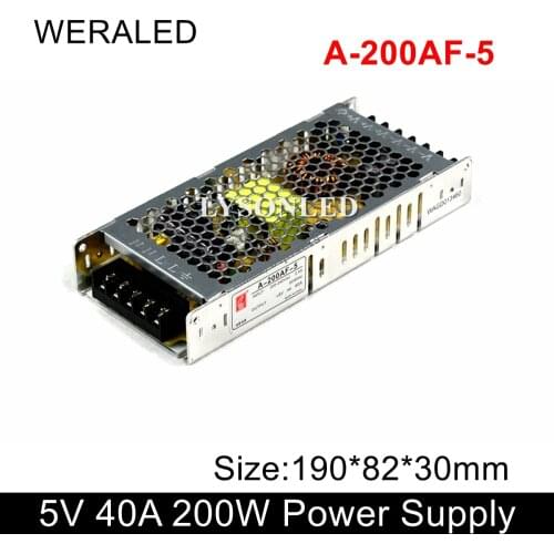 A-200AF-5 Chuanglian 5V 40A 200W Power Supply 110V 230V Input PSU For LED Display