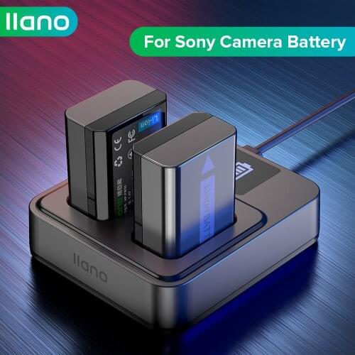LLANO NPFW50 NP-FW50 Liion Battery for Sony Alpha a6500 a6300 a6000 a5000 a3000 NEX-3 a7 7R a7R II Camera With LCD Dual Charger