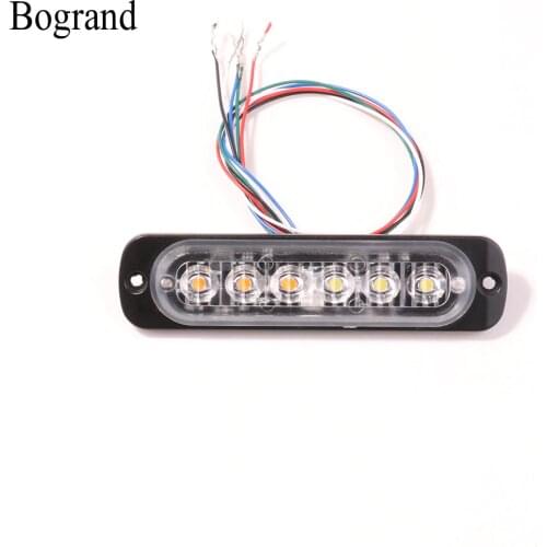 Bogrand 6W Amber Synchronized Strobe Side Light Emergency Flash Signal Lamp LED Car Warning Construction Vehicle Alarm Lights