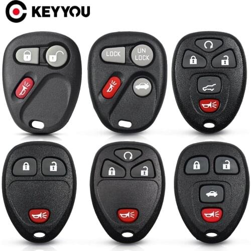 KEYYOU Car Key Fob Case 5 Buttons For Buick Lacrosse Lucerne Cadillac For Chevrolet Malibu Pontiac G5 G6 Key Shell Keyless Entry