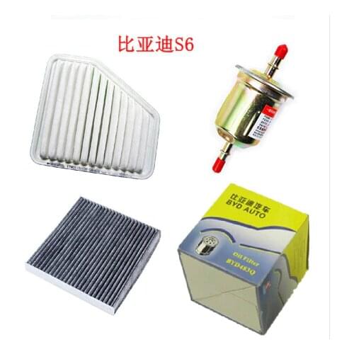 BYD S6 air+air condition+gasoline +Oil filter four filters Free shipping