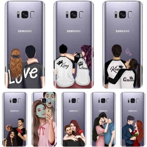 Back Cover For Samsung Galaxy Note 9 8 5 4 Couple Love Soft Silicone Phone Case For Samsung Galaxy S8 S9 Plus S5 S6 S7 Edge Case