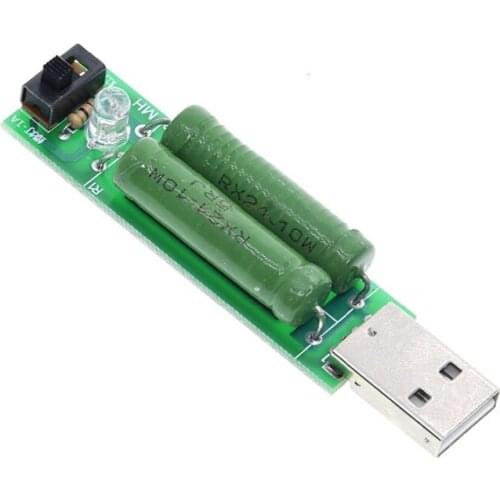 USB Port Mini Discharge Load Resistor Digital Current Voltage Meter Tester 2A/1A With Switch 1A Green Led / 2A Red Led