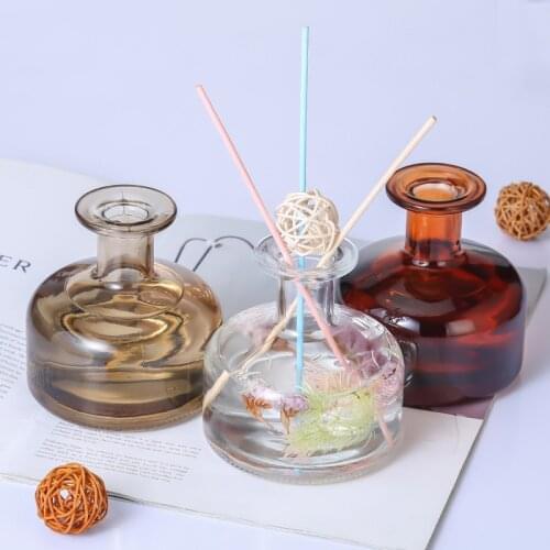 1pcs 300ml Nodic Ins Style Aromatherapy Bottles Trasparent Grey Brown Reed Diffuser Refill Bottles for Home Office Decoration