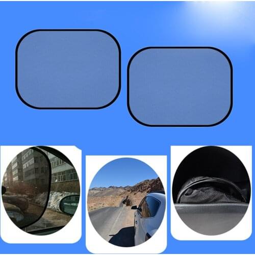 2PCS Car Sun Shades Film Sun Protection Window Cover PVC Sunshade Side Window Shield with Small Holes