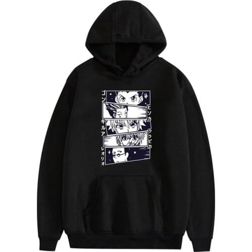 Hot Selling Japanese Anime Hunter X Hunter Print Hoodie Couple Streetwear Pullover Harajuku Hoodie Hip Hop Creative Sportswear