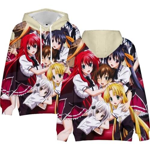 Hot Sale 3D Anime High School DxD Hoodies Men Sweatshirts Women Autumn Hip Hop Kids Streetwear Boys Girls Cartoon Pullovers Tops