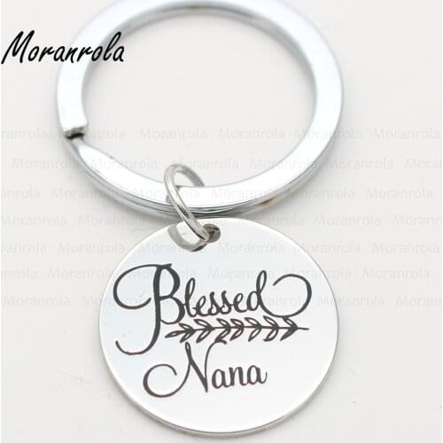 New arried "blessed nana" Copper nana necklace &Keychain, mothers day Jewelry Gift for grandma