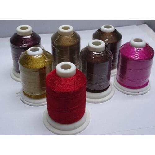 Free Shipping Polyester Embroidery Thread with 61 Bright Colors