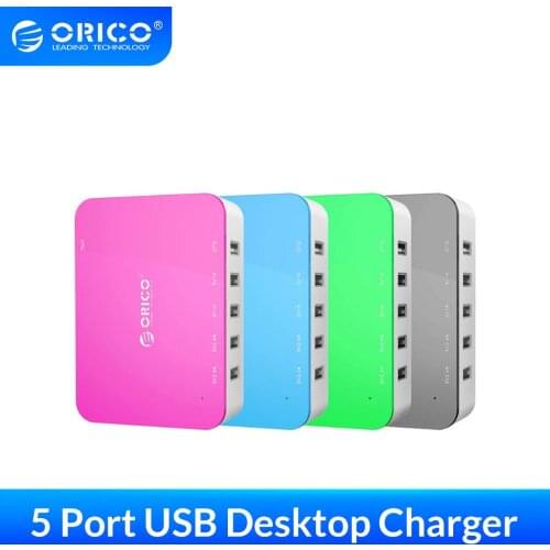 ORICO CST-5U 5 USB Charging Ports Desktop Charger 39W Max Output Smart Charging Fit For Smart Phone
