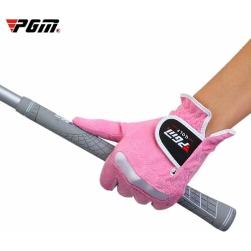 PGM Outdoor Sports Golf Gloves High Quality PGM Brand Women Gloves Super Fiber Cloth Elastic Breathable Lady 1Pair 4 Colors