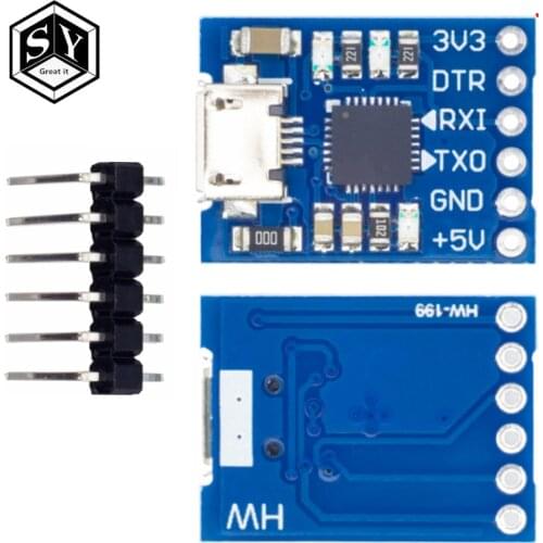 1PCS Great IT CJMCU CP2102 MICRO USB to UART TTL Module 6Pin Serial Converter UART STC Replace FT232 NEW for Arduino