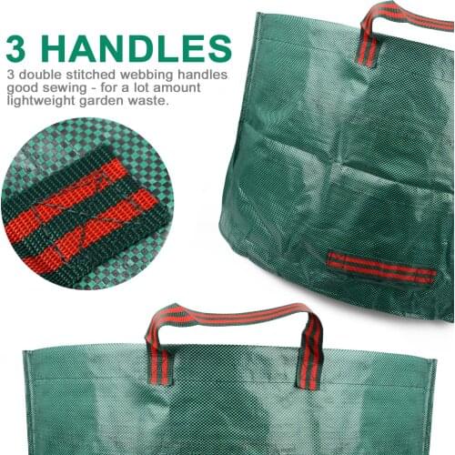 Garden Leaf Storage Bag Outdoor Lawn Yard Waste Tarp Container RecyclableHeavyDuty Gardening Tote Trash Pouch