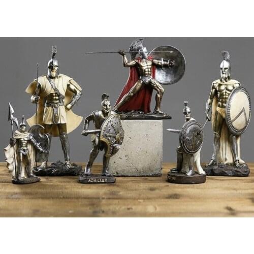 MEDIEVAL VINTAGE RESIN SCULPTURE/STATUE ,KNIGHTS ,WARRIOR ,SOLDIER,GODDESS OF JUSTICE,VENUS GODDESS,GOD, CRAFTS. L3444