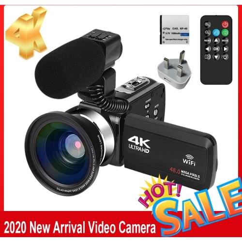 KOMERY New Release Video Camcorder 4K WiFi 48MP Built-in Fill Light Touch Screen Vlogging For Youbute Recorder Digital Camera