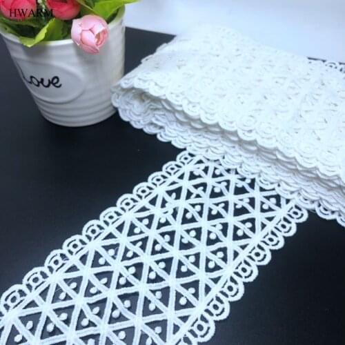 High quality 10 yard Lace Ribbon Tape Width 9.3MM Trim Fabric DIY Embroidered Net Cord For Sewing Decoration african lace fabric