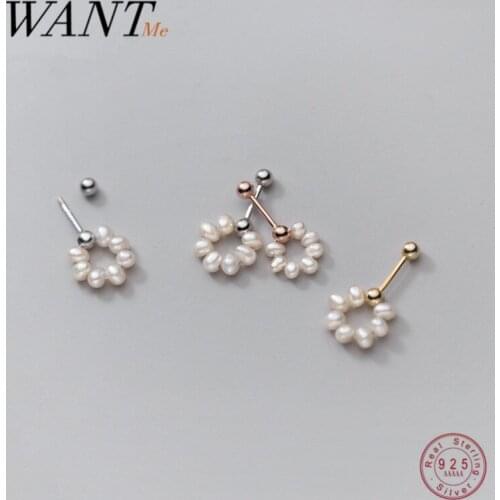 Серьги с жемчугом WANTME China At AliExpress