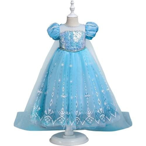 Princess Dress Elsa Dress Girl Princess Cosplay Prom Gown Carnival Party Costumes for Kids Christmas Costume Party Birthday Gift