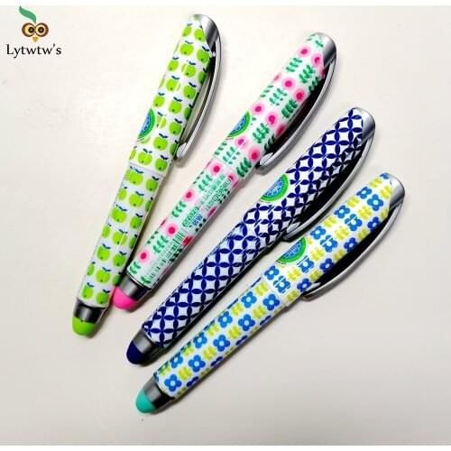 1 Pcs Lytwtws Kawaii Fat Erasable Gel Pen Cute Kids Stationery Office School Supplies Gift Flower Novelty Creative Lovely Funny