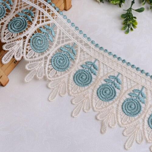 13Yards Handmade DIY Clothing Accessories Floral Embroidery Lace Fabric Width 11cm Curtains Sofa Lace Trim Home Decoration