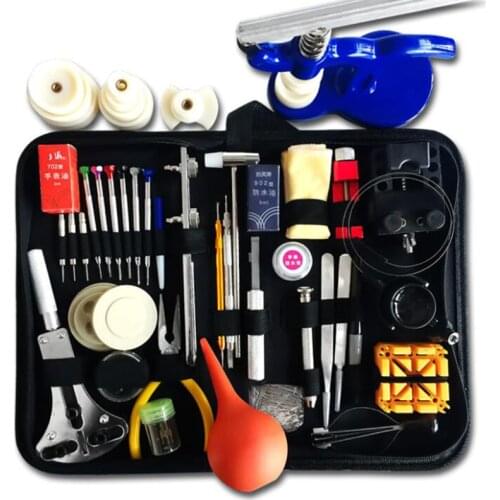 181PCS/Set Watch Battery Replacement Tool Kit with Carrying Case, Watchmaker Repair Tool with 12 Fitting Dies, Watch Repair Kit