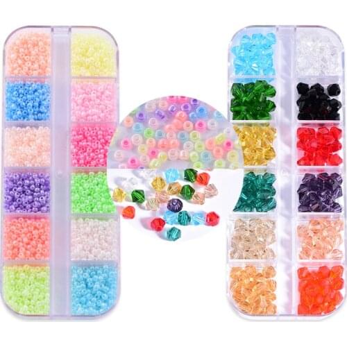 2400pcs 2mm Glass Cream Beads 4mm 360pcs/Box 6mm 180pcs/box Mix Colors стразы Hand-sewn beads for Christmas Birkin bags F0286