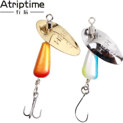 3Pcs 6.5cm/6.7g Spinner Spoon Metal Bait Fishing Lure Sequins Crankbait Spoon Baits for Bass Trout Perch Pike Rotating Fishing