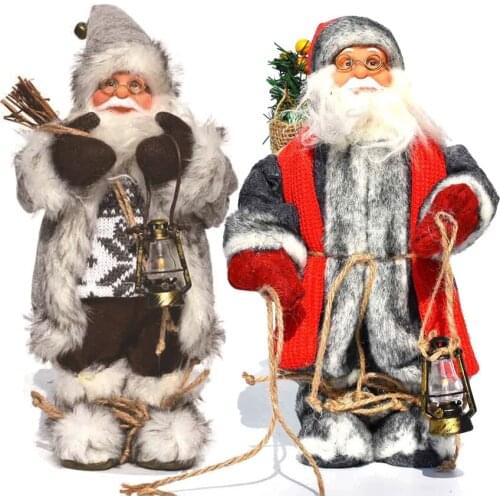 30cm Christmas Ornaments Happy New Year 2021 Santa Claus Doll Merry Christmas Decorations for Home Decor Childrens Gifts Natal