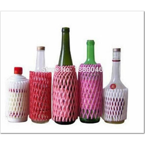 Big size 28*10cm 400pcs Fruit foam white EPE Foam mesh sleeve net Thick fruit foam sleeve net flower sleeve net packing material