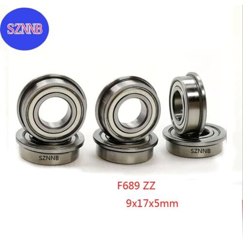 5/10 PSC/lote F689 ZZ brida buje de bola rodamientos accesorios F689ZZ 9*17*5mm polea LF1790ZZ rodamiento de rueda de guíaABEC-5