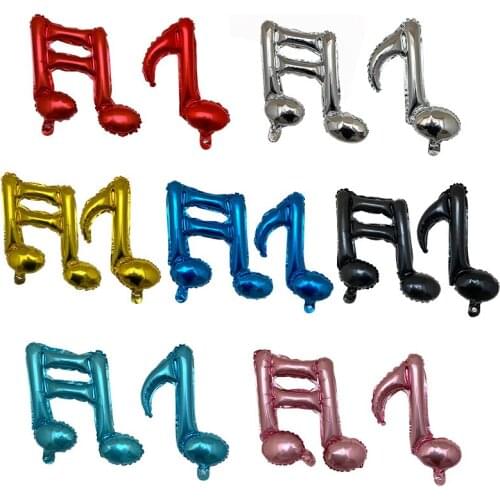 5pcs 49x35cm colorful music single double tone balloon party holiday birthday notes aluminum foil balloon activity party supplie