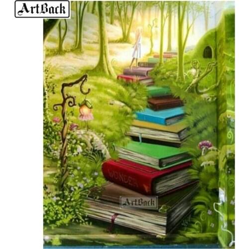 5d diamond painting book full square / round landscape diamond embroidery diy diamond mosaic cross stitch
