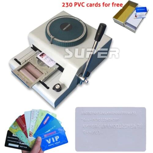 72-Character Manual Stamping Machine for PVC/ID/Credit Card Embosser Code Printer