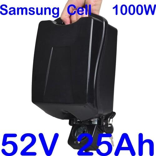 52V 51.8V Electric Bike Battery 52V 25AH 24AH 21AH 20AH 18AH Lithium Battery use samsung cell for 48V 1000W 2000W Ebike Battery