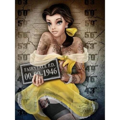 Diamond Painting Full Square/Round 5d Cartoon Girl Diamond Embroidery Full Display Handmade Home Decor Craft Gift WG2562