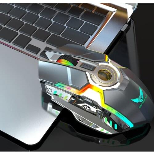 Wireless Mouse RGB Computer Gaming Mous Silent Rechargeable Ergonomic Mause With LED Backlit USB Mice For PC Laptop