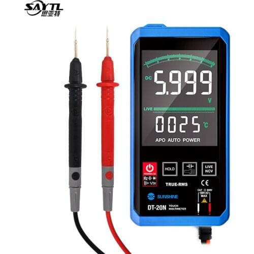 SAYTL Digital Multimeter Smart Touch DC Analog Bar True RMS Auto Tester Professional Transistor Capacitor NCV Testers Meter