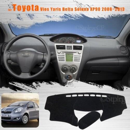 For Toyota Vios Yaris Belta Soluna XP90 2008~2013 Console Dashboard Suede Mat Protector Sunshield Cover