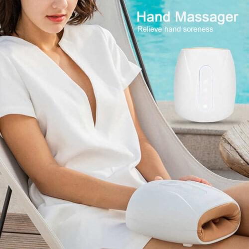 Electric Hand Massager Device Palm Finger Acupoint Wireless Massage with Air Pressure and Heat Compression For Women Beauty Tool