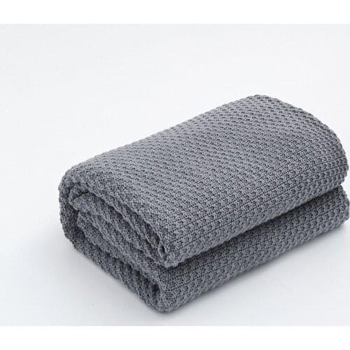 Cotton Knitted Couch Lounge Blanket Queen King Size Baby Newborn Home Bed Quilt Travel Plaid Newborn Swaddle Wraps