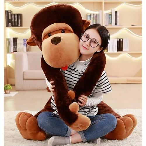 80/110cm Giant size cartoon Big mouth monkey plush toy the Gorilla plush doll stuffed pillow for children playmates toy