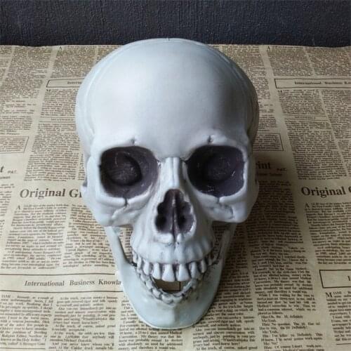 4 Size Halloween Artificial Skull Head Model Skull Bone Scary Horror Skeleton Ornament Festival Party Home Decoration